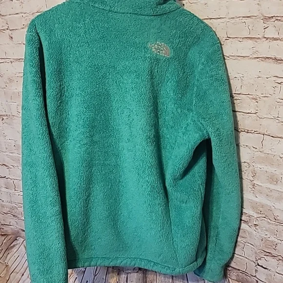 Spring green north face fleece jacket zip medium - Picture 6 of 7